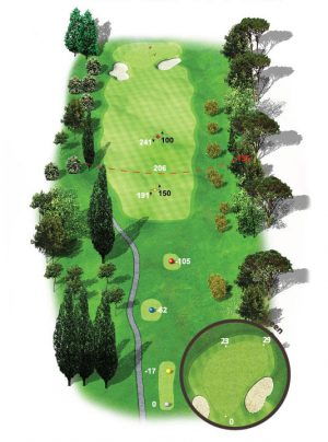 Golf de Servanes - parcours de golf Mouriès en Provence | trou 10 plan