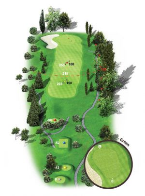 Golf de Servanes - parcours de golf Mouriès en Provence | trou 11 plan