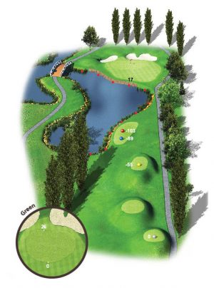 Golf de Servanes - parcours de golf Mouriès en Provence | trou 12 plan