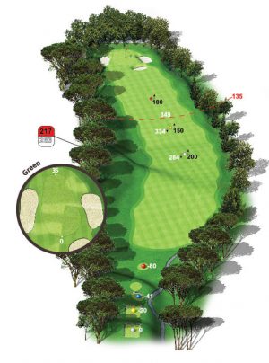 Golf-de-Servanes-parcours de golf en Provence à Mouriès --trou-18 plan