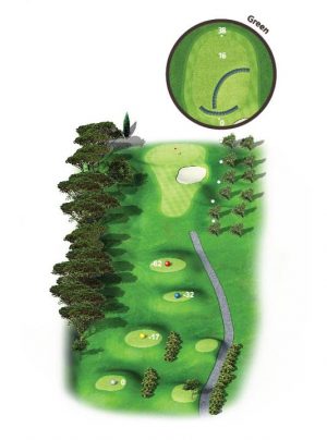 Golf de Servanes - parcours de golf en Provence | trou 2 - plan 3D