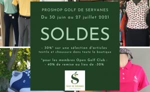 Summer sales at Golf de Servanes - Open Golf Club