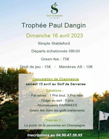 Trophée Dangin Golf de Servanes 16 avril 2023