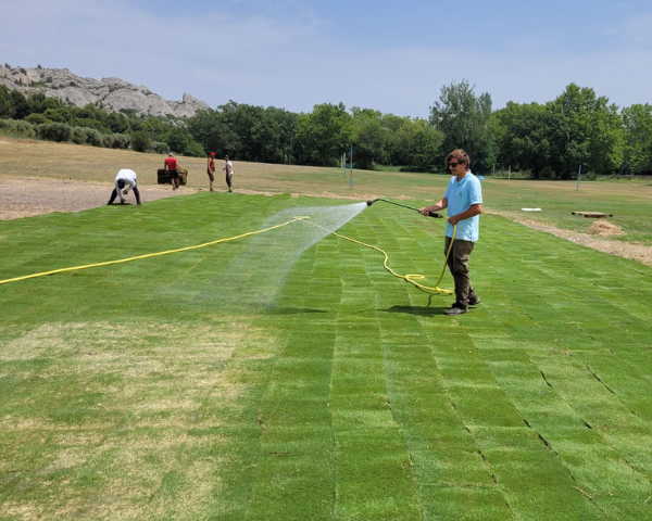 La gazonnière au Golf de Servanes